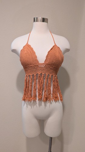 Triangle bikini style fringed - triangle,